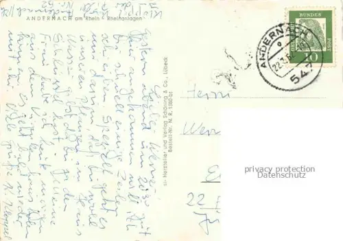 AK / Ansichtskarte Andernach Rhein Rheinland-Pfalz Rheinanlagen