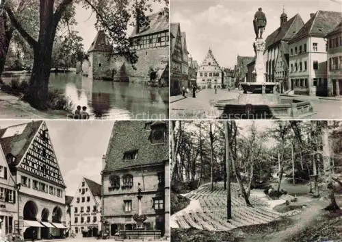 AK / Ansichtskarte Weissenburg  Bayern Kaiser Ludwig Brunnen Rathaus und Karmeliterkirche