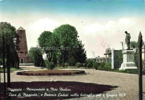 AK / Ansichtskarte Magenta MILANO Mailand IT Monuento a Mac Mahon Duca di Magenta e Ossario Caduti nella battaglia del 4 Giugno 1859