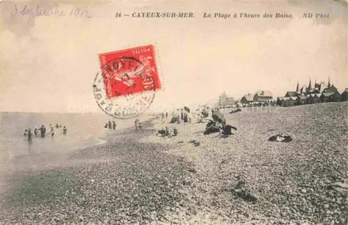 AK / Ansichtskarte CAYEUX -SUR-MER Abbeville 80 Somme La Plage a L'heure des Bains 
