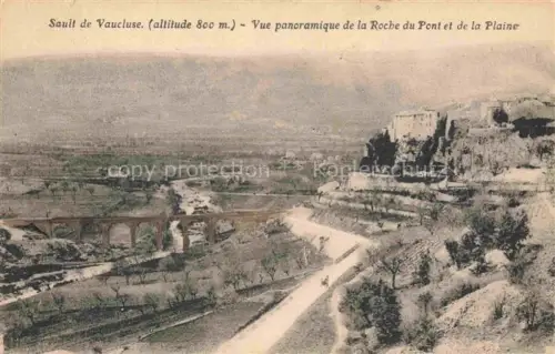 AK / Ansichtskarte Sault de Vaucluse Pernes-les-Fontaines Carpentras 84 Vaucluse Panorama de la Roche du Pont et la Plaine 