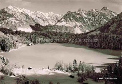 AK / Ansichtskarte Freibergsee Oberstdorf Bayern bei Obersdorf im bary. Allgaeu 