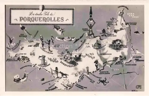 AK / Ansichtskarte Porquerolles TOULON 83 Var Inselkarte