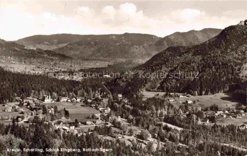 AK / Ansichtskarte Scharling Kreuth Miesbach Bayern Kreuther Tal Schloss Ringberg Rottach Egern Panorama