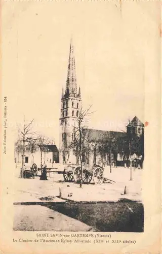 AK / Ansichtskarte Saint-Savin-sur-Gartempe Le Clocher de l'Anciennes Eglise Abbatiale
