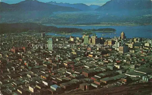 AK / Ansichtskarte VANCOUVER BC Canada Aerial view Stanley Park Harbour and North Share