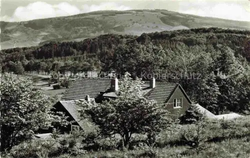 AK / Ansichtskarte Bischofsheim  Rhoen Bayern Rhoenhaeuschen Berggasthof Panorama