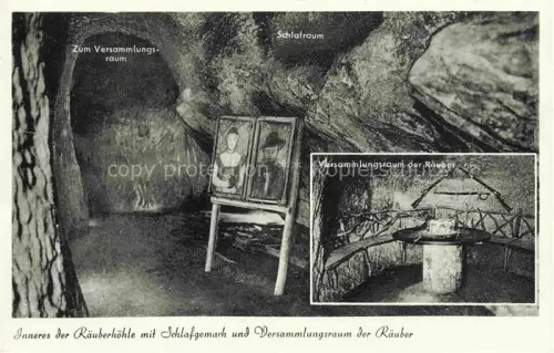 AK / Ansichtskarte WIESBADEN Inneres der Raeuberhoehle mit Schlafgemach und Versammlungsraum der Raeuber