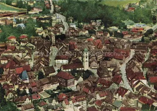 AK / Ansichtskarte Wangen Allgaeu Bayern Fliegeraufnahme Marktplatz