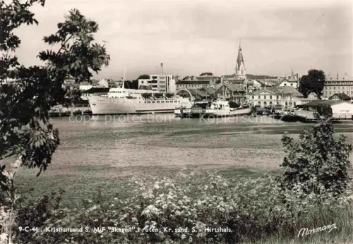 AK / Ansichtskarte Kristiansand Norge M/F Skagen ruten Hirtshals 
