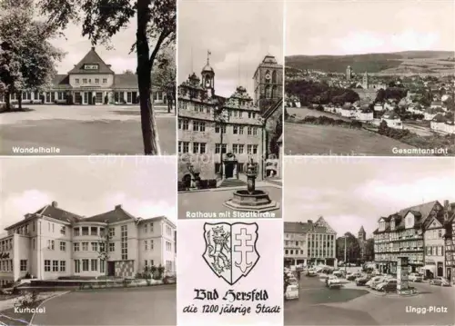 AK / Ansichtskarte Hersfeld Bad Lingg Platz Wandelhalle Kurhotel 