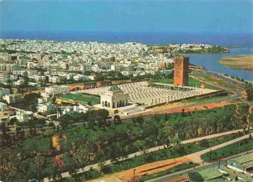 AK / Ansichtskarte RABAT  Maroc Le Musolee Mohammed V Vue aerienne