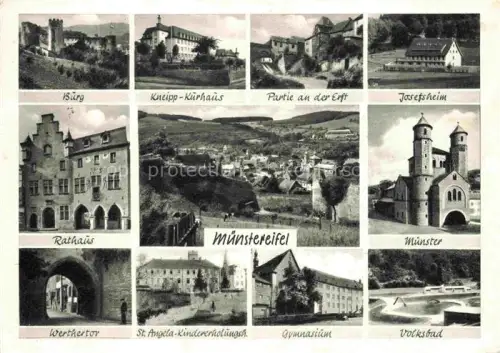 AK / Ansichtskarte Muenstereifel Bad NRW Burg Kneipp Kurhaus Rathaus
