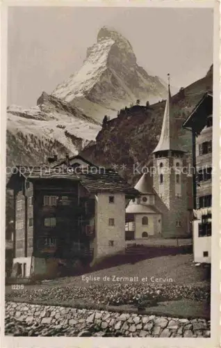AK / Ansichtskarte ZERMATT VS Eglise et Cervin