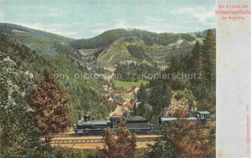 AK / Ansichtskarte Bachjoerg Triberg Schwarzwald BW Schwarzwaldbahn Panorama