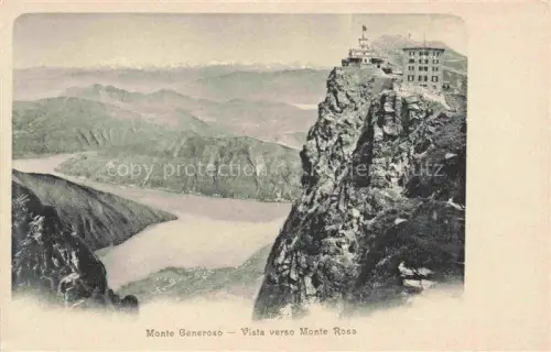 AK / Ansichtskarte Monte-Generoso 1704m Lugano TI Vista verso Monte Rosa