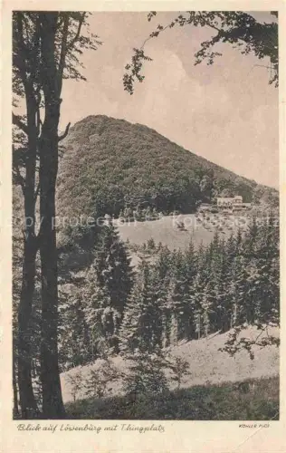 AK / Ansichtskarte Loewenburg Hotel Siebengebirge NRW Panorama mit Thingplatz