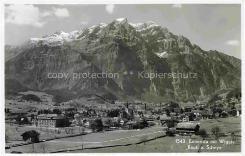 AK / Ansichtskarte Ennenda Glarus GL mit Wiggis Rauti und Scheye