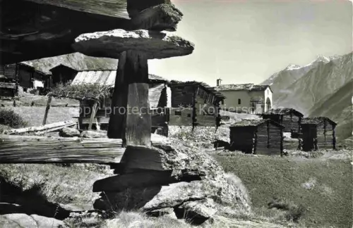 AK / Ansichtskarte Blatten  Loetschental Raron VS Teilansicht mit Kirche