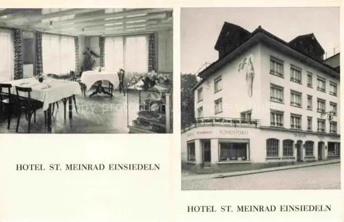 AK / Ansichtskarte EINSIEDELN  SZ Hotel St Meirad Gaststube Konditorei