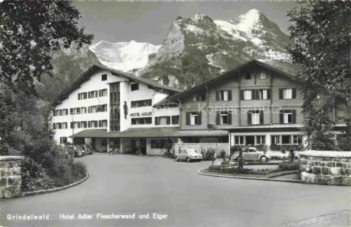 AK / Ansichtskarte Grindelwald BE Hotel Adler Fiescherwand und Eiger