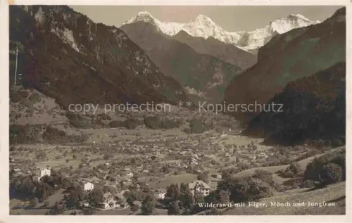 AK / Ansichtskarte Wilderswil Wilderswyl BE mit Eiger Moench und Jungfrau