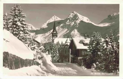 AK / Ansichtskarte AROSA GR Dorfstrasse im Winter