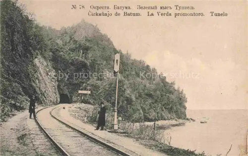AK / Ansichtskarte Batum Batumi Georgia La Verda promontoro Tunelo