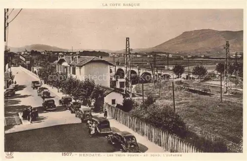 AK / Ansichtskarte HENDAYE 64 Pyrenees-Atlantiques Les Trois Ponts au fond l'espagne