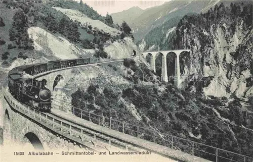 AK / Ansichtskarte Albulabahn Berguen GR Schmittentobel und Landwasserviadukt