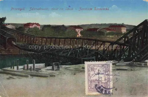 AK / Ansichtskarte PRZEMYSL PL Zdemolowan most na Sanie Zerstoerte Sanbruecke