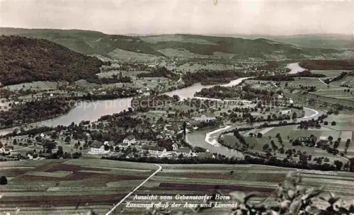 AK / Ansichtskarte Gebenstorf Baden AG Blick von Gebenstorfer Horn Zusammenfluss von Aare und Limmat