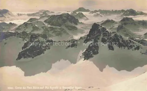AK / Ansichtskarte Cima da Flex Tschima da Flix 3316m Bivio GR Blick auf Piz Agnelli und Bergeller Alpen