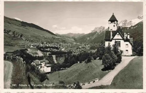 AK / Ansichtskarte Schuls Scuol GR mit Kirche und Vulpera