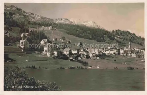 AK / Ansichtskarte St Moritz  SANKT MORITZ GR Dorf Panorama