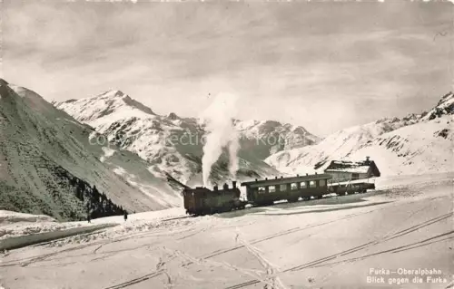 AK / Ansichtskarte Furka-Oberalp-Bahn UR Blick gegen die Furka