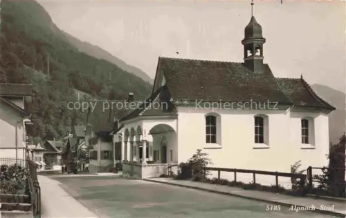 AK / Ansichtskarte Alpnach-Stad Alpnachstad Obwalden OW Dorfstrasse Kapelle