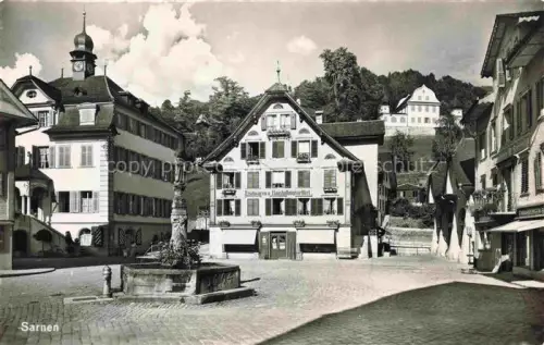 AK / Ansichtskarte Sarnen Obwalden OW Marktplatz  Brunnen