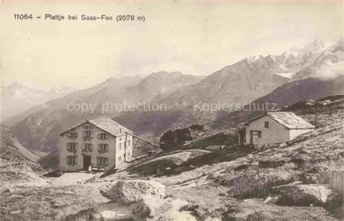 AK / Ansichtskarte Plattjen 2570m SAAS-FEE VS Panorama