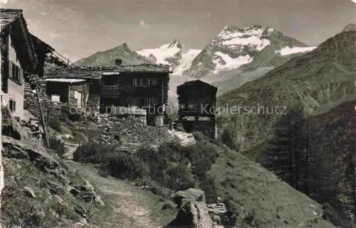 AK / Ansichtskarte Hohnegg Saas-Fee Visp VS Dorfmotiv mit Fletschhorn und Laquinhorn