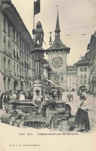 AK / Ansichtskarte BERN BE Zeitglockenturm und Baerenbrunnen