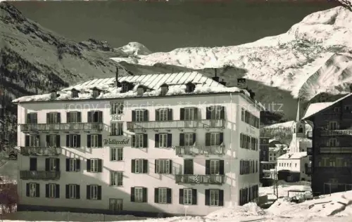 AK / Ansichtskarte Saas-Fee VISP VS Hotel Walliserhof mit Allalinhorn und Alphubel