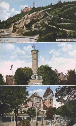 AK / Ansichtskarte HOF  SAALE Bayern Blick zum Labyrinth Das Labyrinth Teilansicht