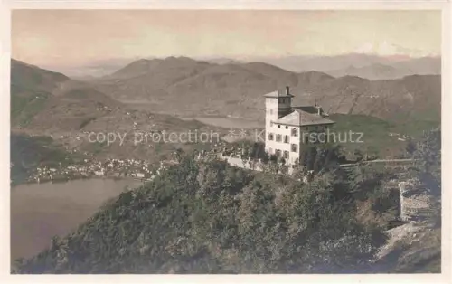 AK / Ansichtskarte Monte-Bre Lugano TI Kulm Hotel mit Monte Rosa