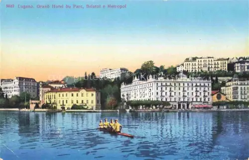 AK / Ansichtskarte LUGANO Lago di Lugano TI Grand Hotel du Parc Bristol e Metropol