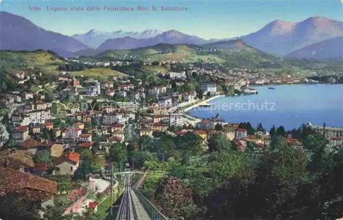 AK / Ansichtskarte LUGANO Lago di Lugano TI vista dalla Funicolare Monte San Salvatore