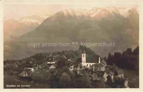 AK / Ansichtskarte Stalden Sarnersee OW Panorama mit Kirche