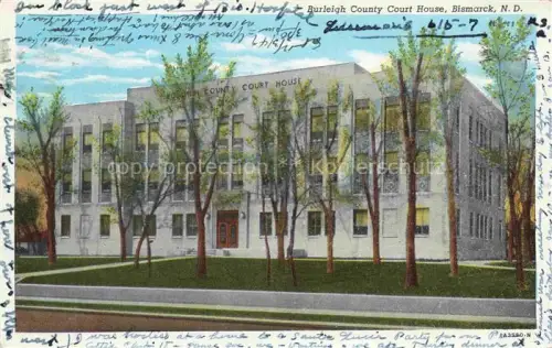 AK / Ansichtskarte Bismarck North Dakota USA Burleigh County Court House
