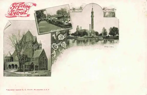 AK / Ansichtskarte DETROIT  Michigan USA Presbyterian Church Belle Isle Park Water Works