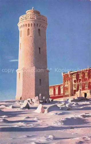 AK / Ansichtskarte BROCKEN Harz Sachsen-Anhalt Turm mit Hotel im Winter